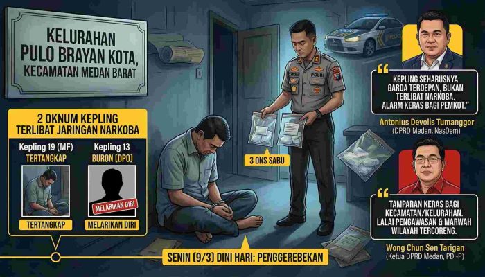 Kasus Narkoba Kepling Medan Barat: Tamparan Keras Pemko atau Bukti Bobroknya Pengawasan?