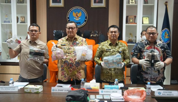 BNNP Sumut Bongkar Dua Jaringan Sabu, Sita 714 Gram Narkotika dan Ratusan Juta Rupiah
